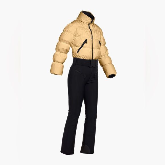 Goldbergh Snowball Puffer Ski Suit Jumpsuit NWT US 8 Waterproof Insulated Gold - Picture 2 of 13